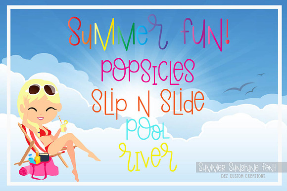 Summer Sunshine Font - Hand Lettered in Custom Fonts - product preview 7