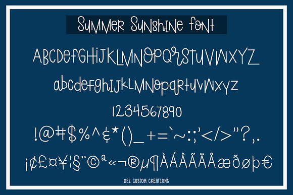 Summer Sunshine Font - Hand Lettered in Custom Fonts - product preview 11