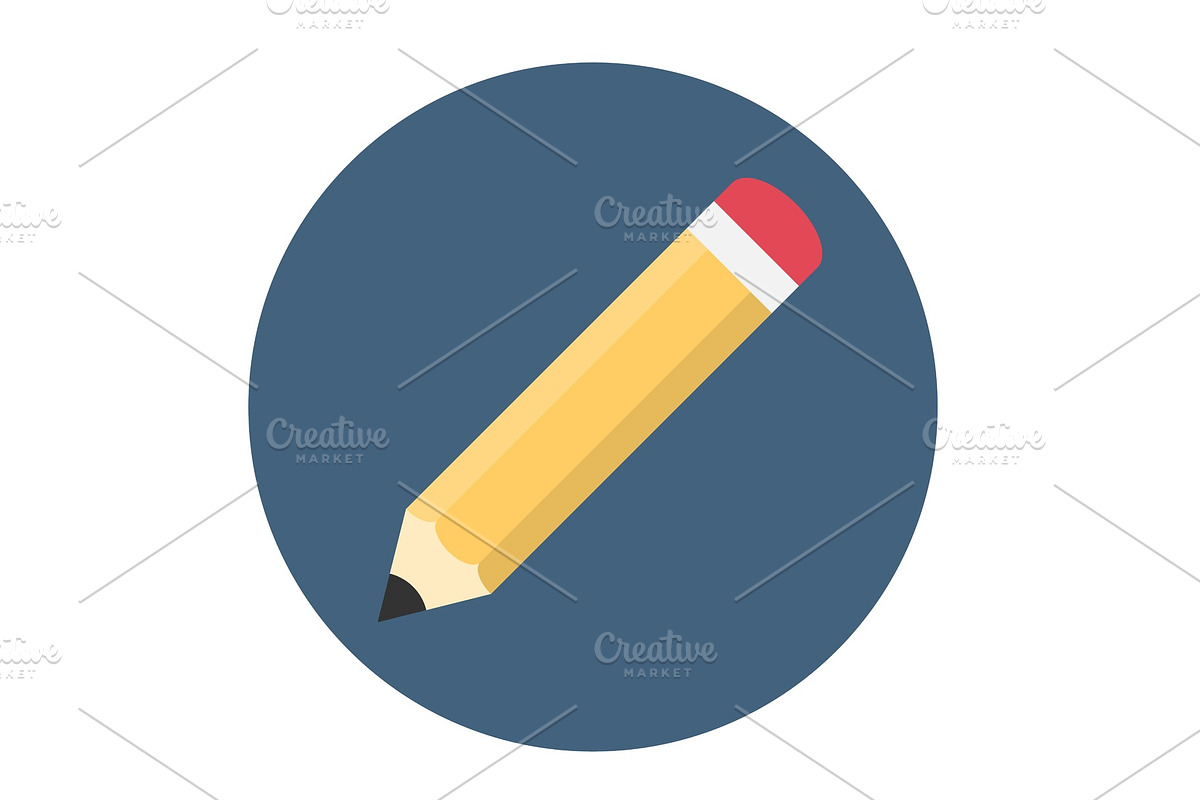 Pencil flat icon in Graphics - product preview 8