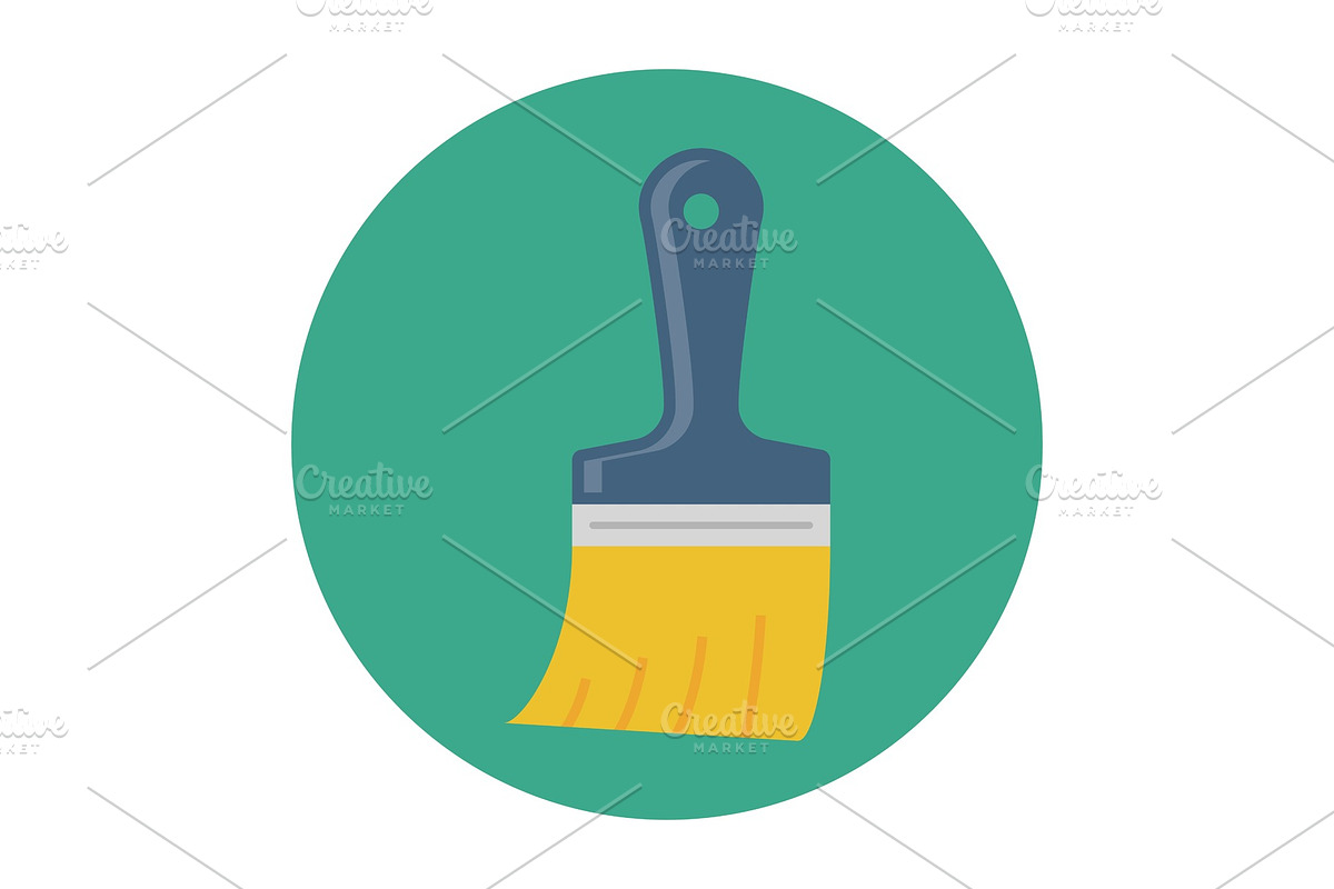 Paint brush flat icon in Graphics - product preview 8