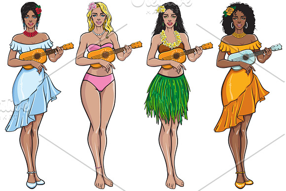 Aloha girls! in Illustrations - product preview 2