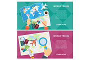 world travel two banners