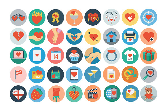 75+ Flat Love and Romance Icons in Love Icons - product preview 1