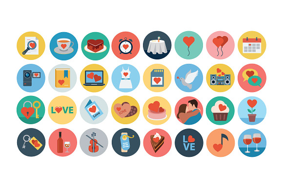 75+ Flat Love and Romance Icons in Love Icons - product preview 2