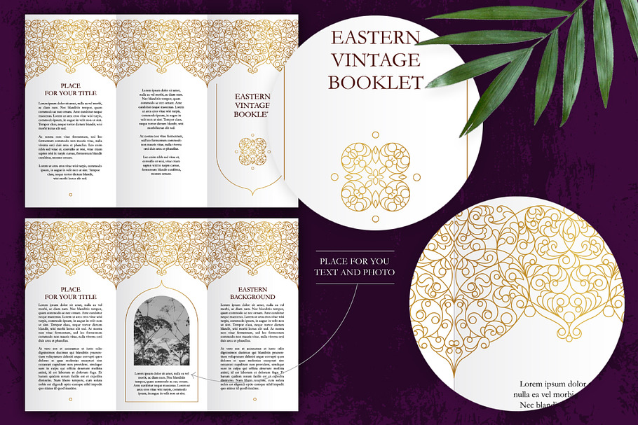 1.Gold Elements For Trifold Brochure in Brochure Templates - product preview 8