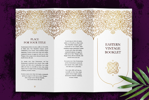 1.Gold Elements For Trifold Brochure in Brochure Templates - product preview 1