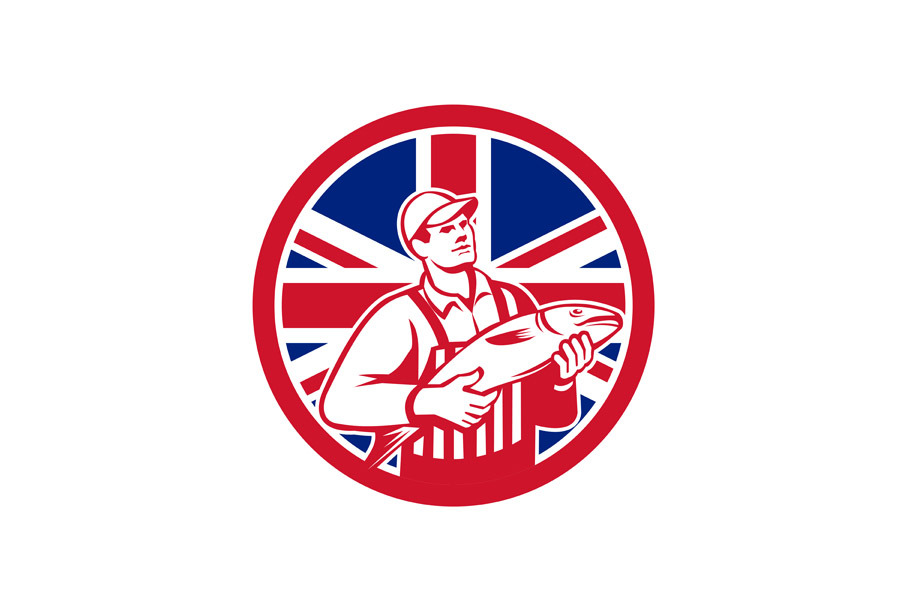 British Fishmonger Union Jack Flag M