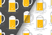 Beer seamless pattern