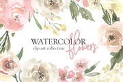 Watercolor Neutral Floral Collection