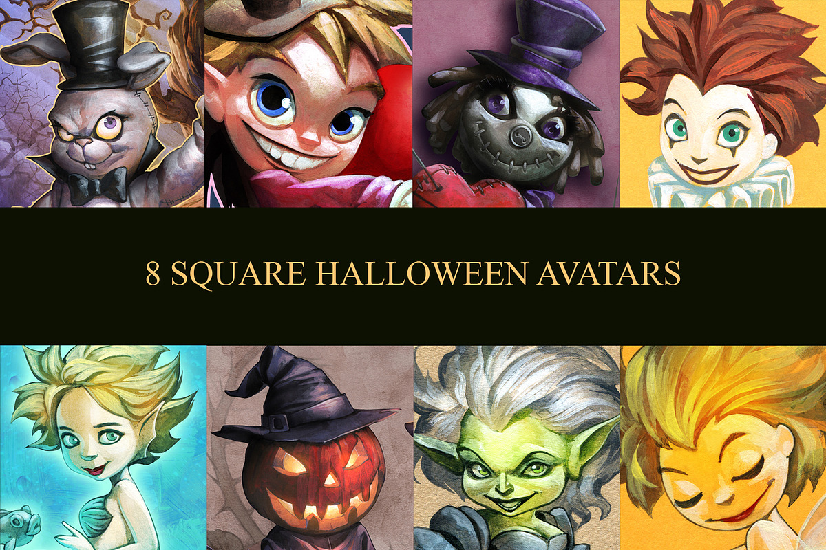 8 Halloween Avatars in Icons - product preview 8