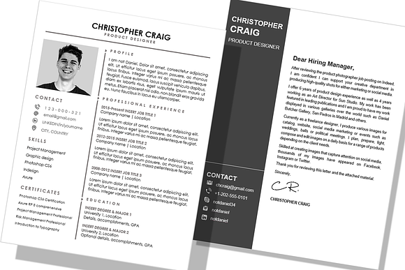 CV + Letter + Icons & PRO support! in Resume Templates - product preview 2
