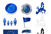 European Union infographics elements