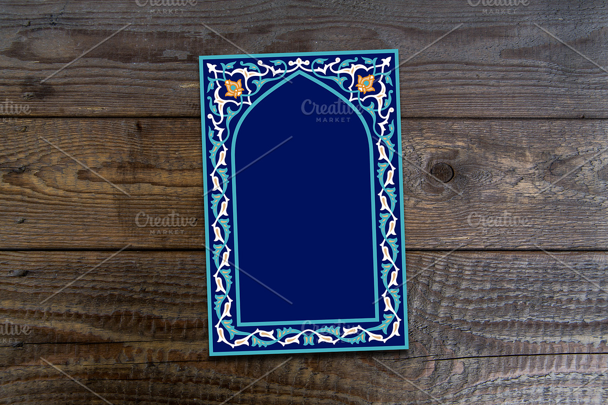 Arabic Floral Arch in Card Templates - product preview 8