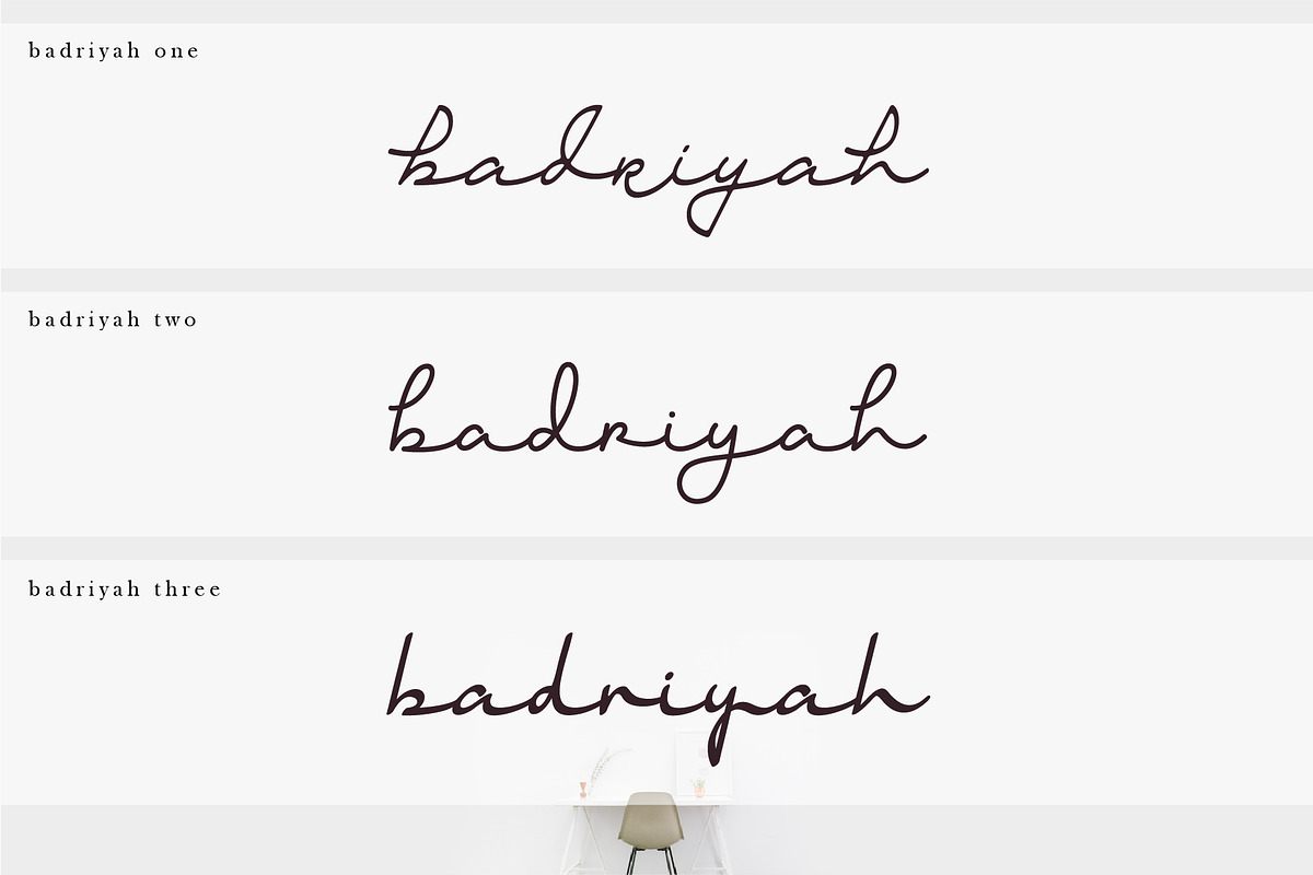 Badriyah in Script Fonts - product preview 8