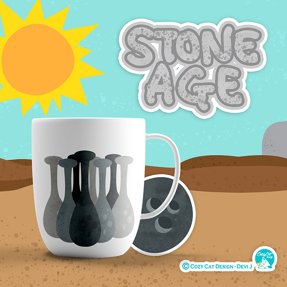 Stone Age Flintstone Clip Art in Illustrations - product preview 2