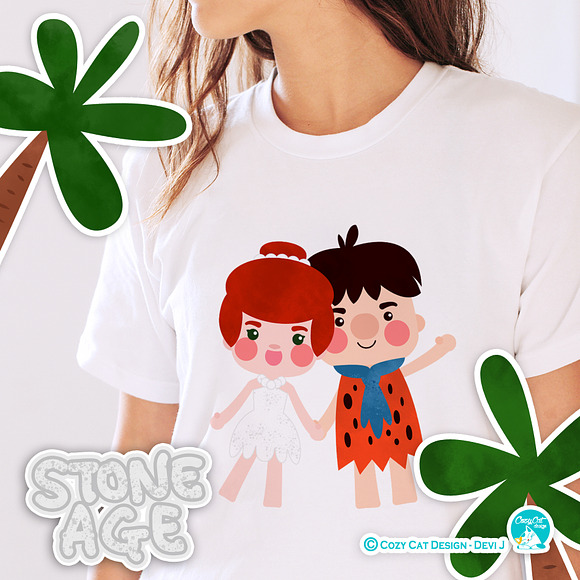 Stone Age Flintstone Clip Art in Illustrations - product preview 4