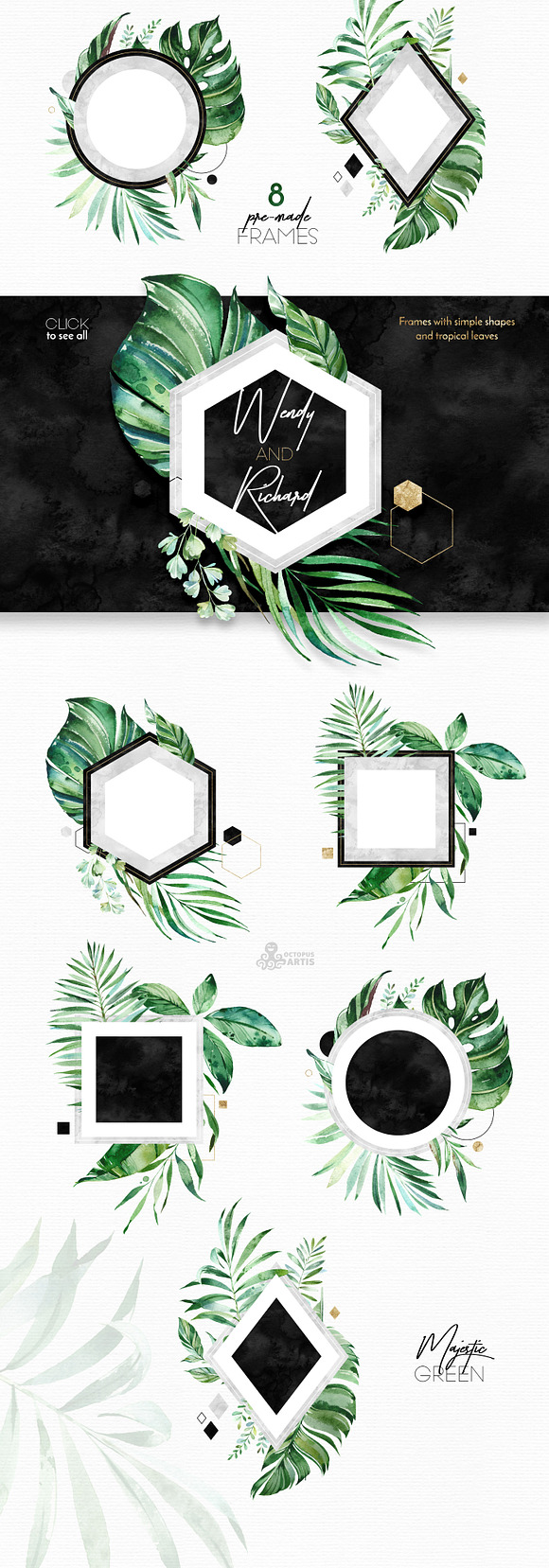 Majestic Green. Giant Design Kit. in Illustrations - product preview 2