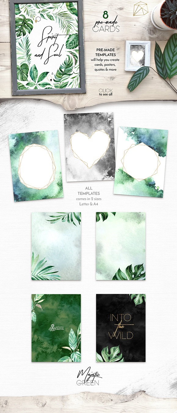 Majestic Green. Giant Design Kit. in Illustrations - product preview 10