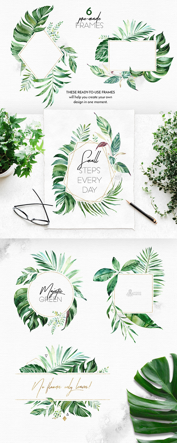Majestic Green. Giant Design Kit. in Illustrations - product preview 11