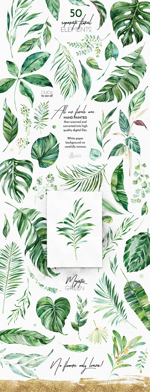 Majestic Green. Giant Design Kit. in Illustrations - product preview 13