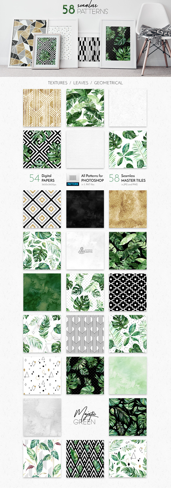 Majestic Green. Giant Design Kit. in Illustrations - product preview 15