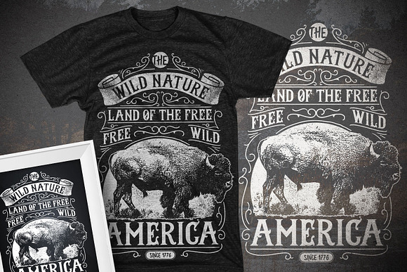3 Wild and Free Animals T-shirt in Illustrations - product preview 2