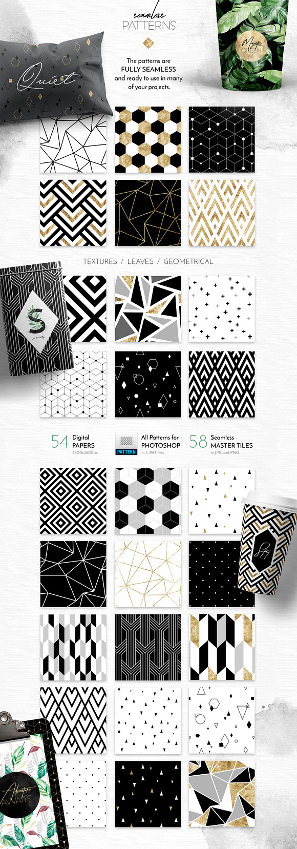Majestic. Seamless patterns. in Patterns - product preview 2
