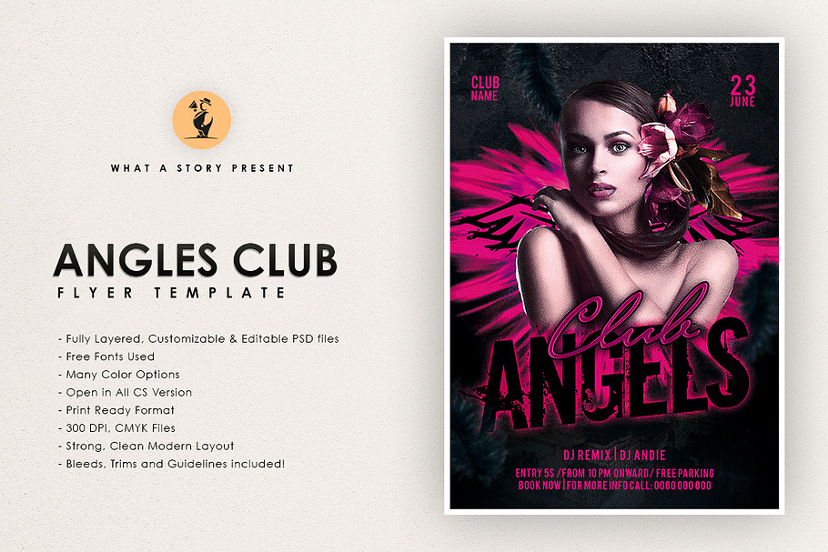 Angel Club in Flyer Templates - product preview 8