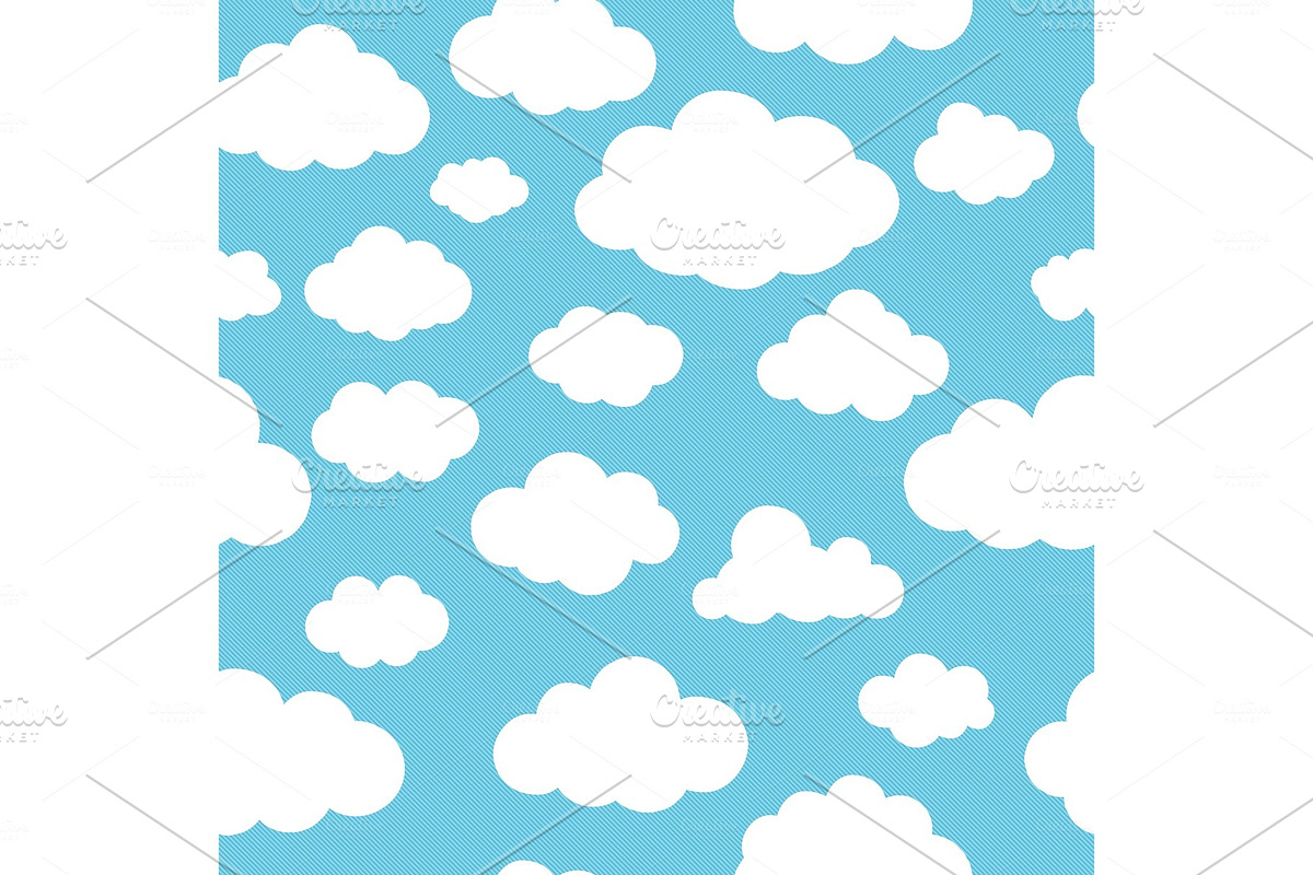Clouds blue pattern in Illustrations - product preview 8