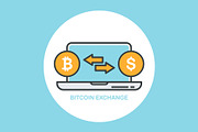 Bitcoin Exchange Vector Illustration