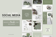 Social Media templates images & font