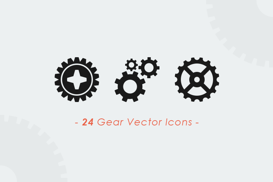 Gears & Wheels Vector Set in Graphics - product preview 8