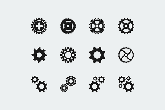 Gears & Wheels Vector Set in Graphics - product preview 2