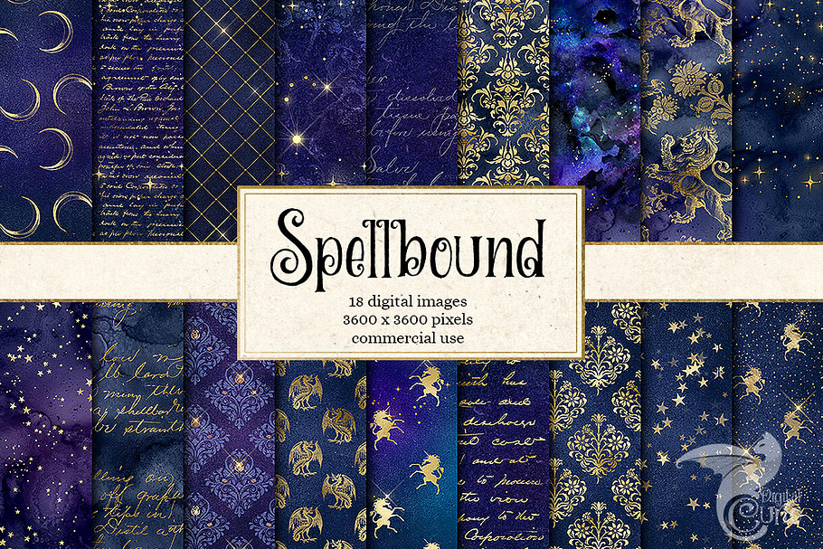 Spellbound Digital Paper in Textures - product preview 8