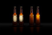 Beer Bottle Mock-Up (dark bgrnds)