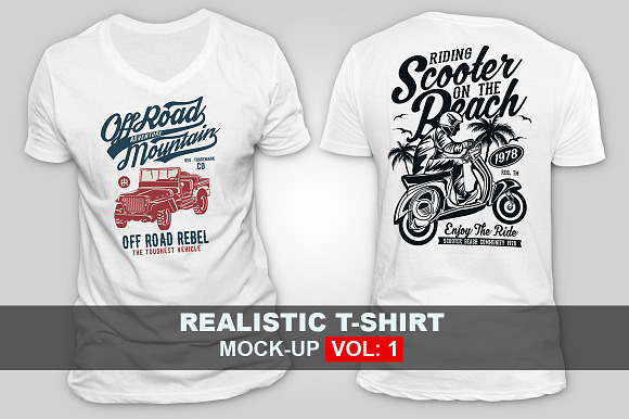 Realistic T-shirt Mock-up in Product Mockups - product preview 1