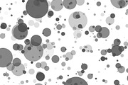 Bubble. Abstract bokeh dots on white background in technology, biology, and chemistry concept, 3d illustration
