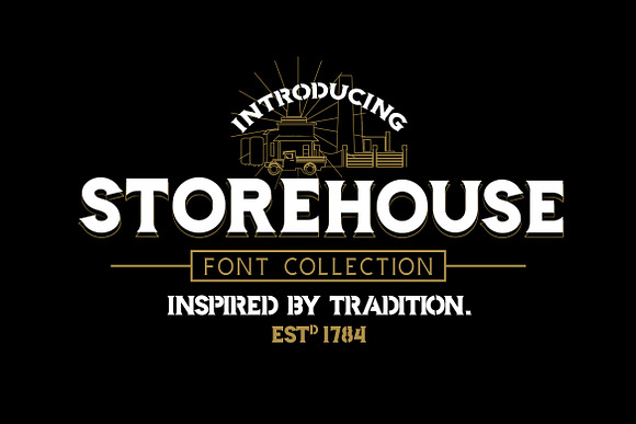 Storehouse Font + Vector shapes in Display Fonts - product preview 15