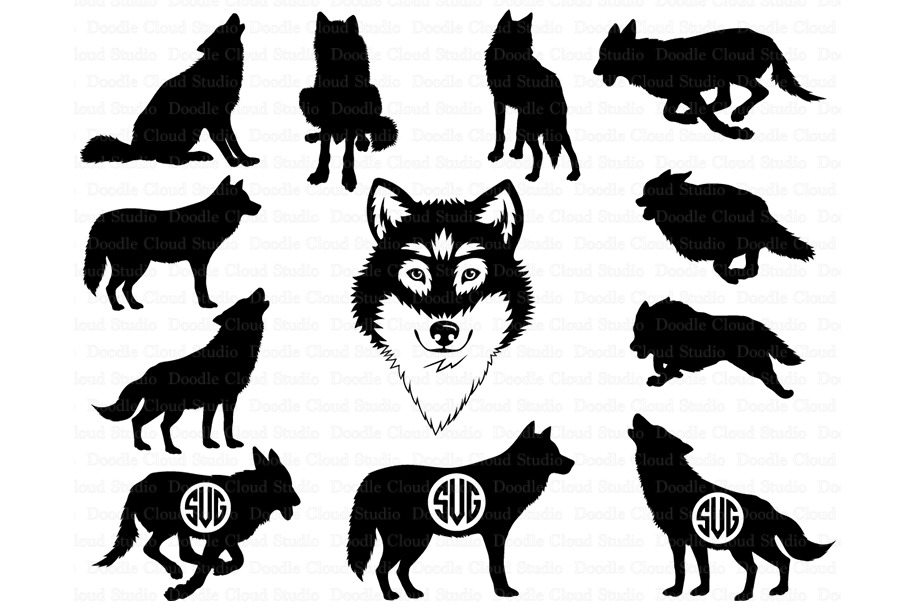 Wolf SVG, Wolf Head SVG files