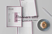 Editable/Printable Planners 2018