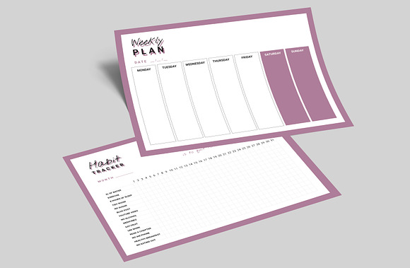 Editable/Printable Planners 2018 in Stationery Templates - product preview 4