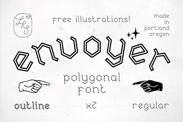 Envoyer Font Duo FREE Illustrations!