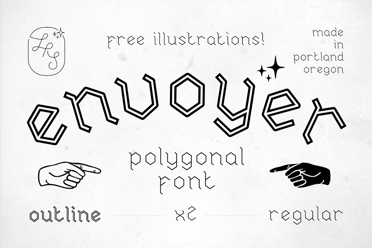 Envoyer Font Duo FREE Illustrations! in Display Fonts - product preview 8