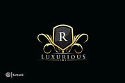 R Letter - Royal Shield Logo