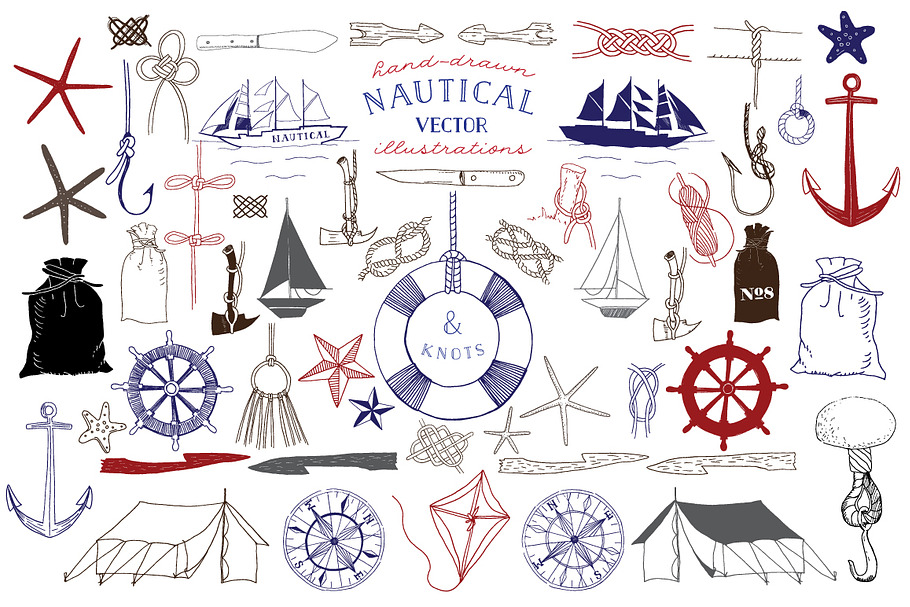 Nautical & Knot Vector Illustrations in Illustrations - product preview 8