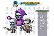 Skull Warriors 2D Game sprites