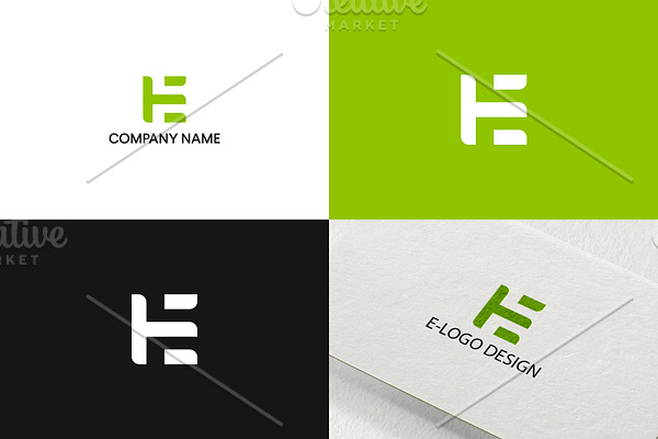 Letter E logo design
