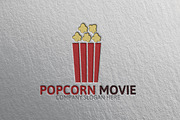 Popcorn and Movie Logo