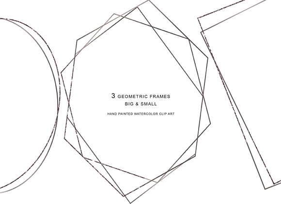 Silver Geometric Frame Set in Illustrations - product preview 3