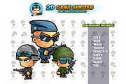 Soldiers 2D Game sprites Set